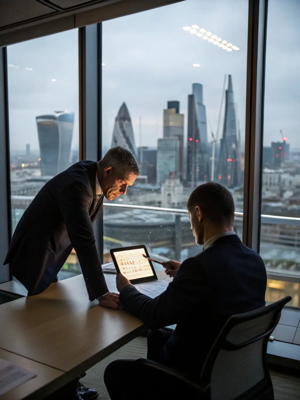 A visual representing a coach providing guidance on business innovation, helping a company adapt to market changes and develop new strategies.