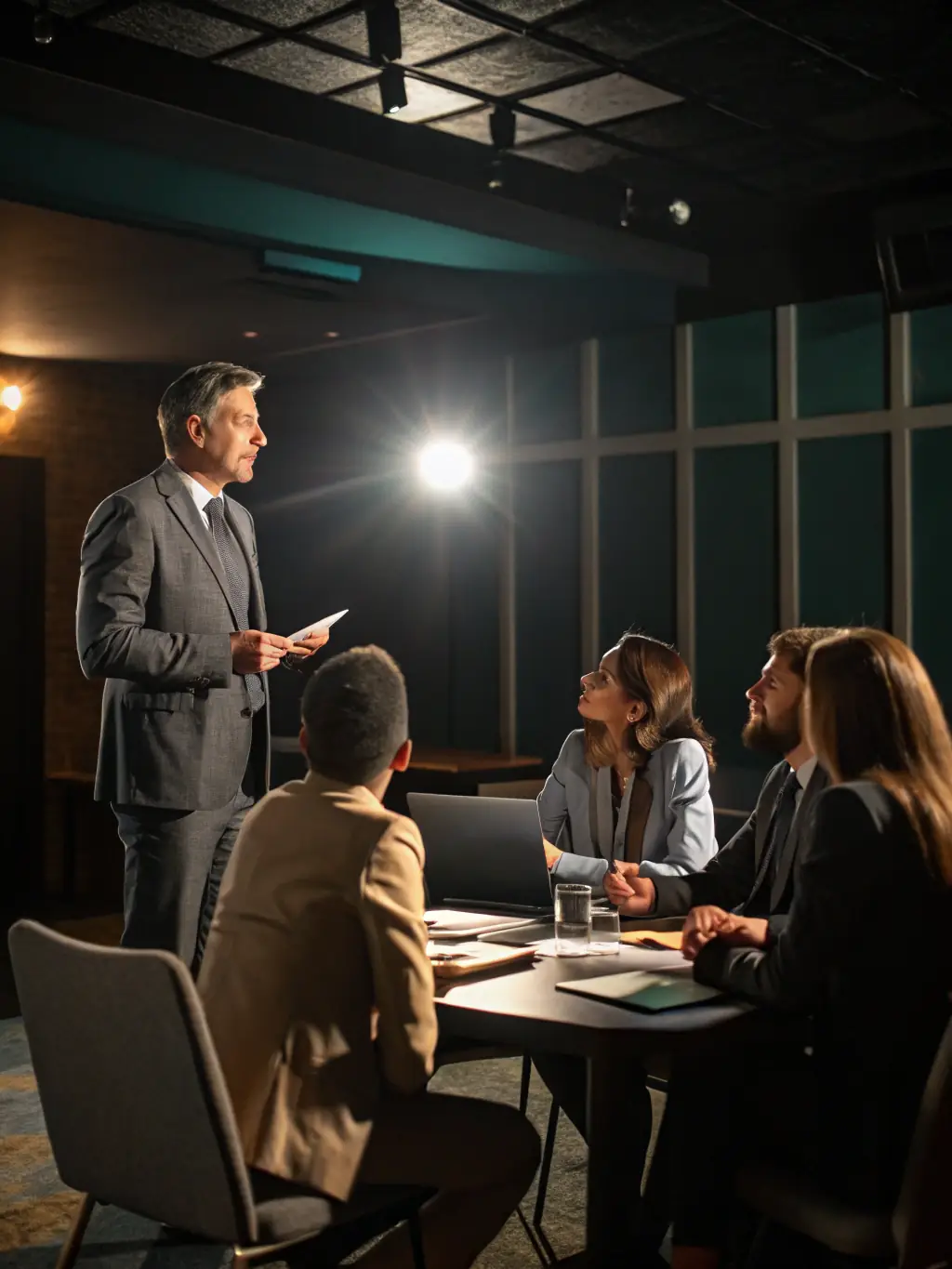 A photo showing a coach conducting a one-on-one leadership training session, focusing on enhancing leadership skills and decision-making abilities.